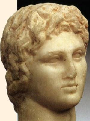 Alexandre le Grand - Albâtre blanc de 10 cm de Haut - Le Caire - Musée égyptien